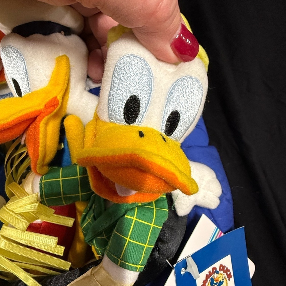 Vintage Disney Donald Duck Plush Set Huey Dewey Louise Disney Park Blue Hat Boat - Picture 5 of 15